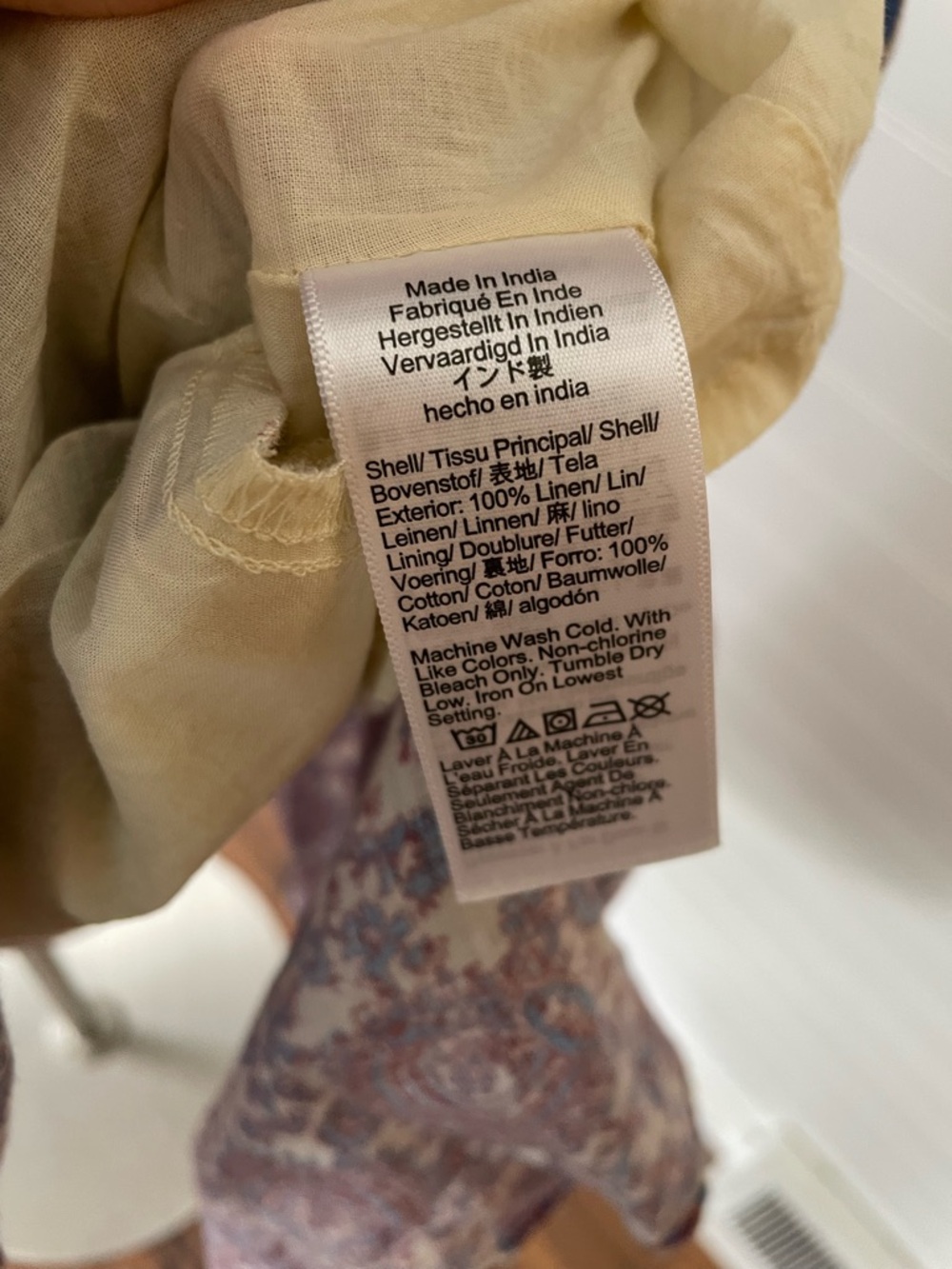 J.Crew Palermo Smocked Waist Mini Dress Floral Bouquet 100% Linen Size Small - Picture 6 of 7